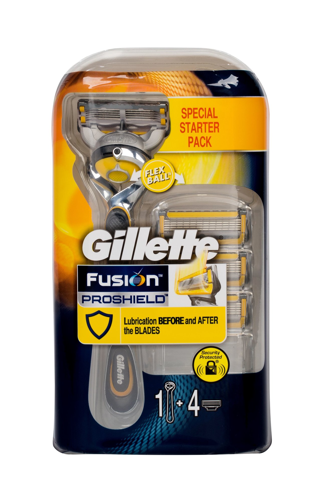 Gillette Fusion Proshield 1vnt Shaver with One Head + Spare Heads 3 pcs skustuvas Rinkinys