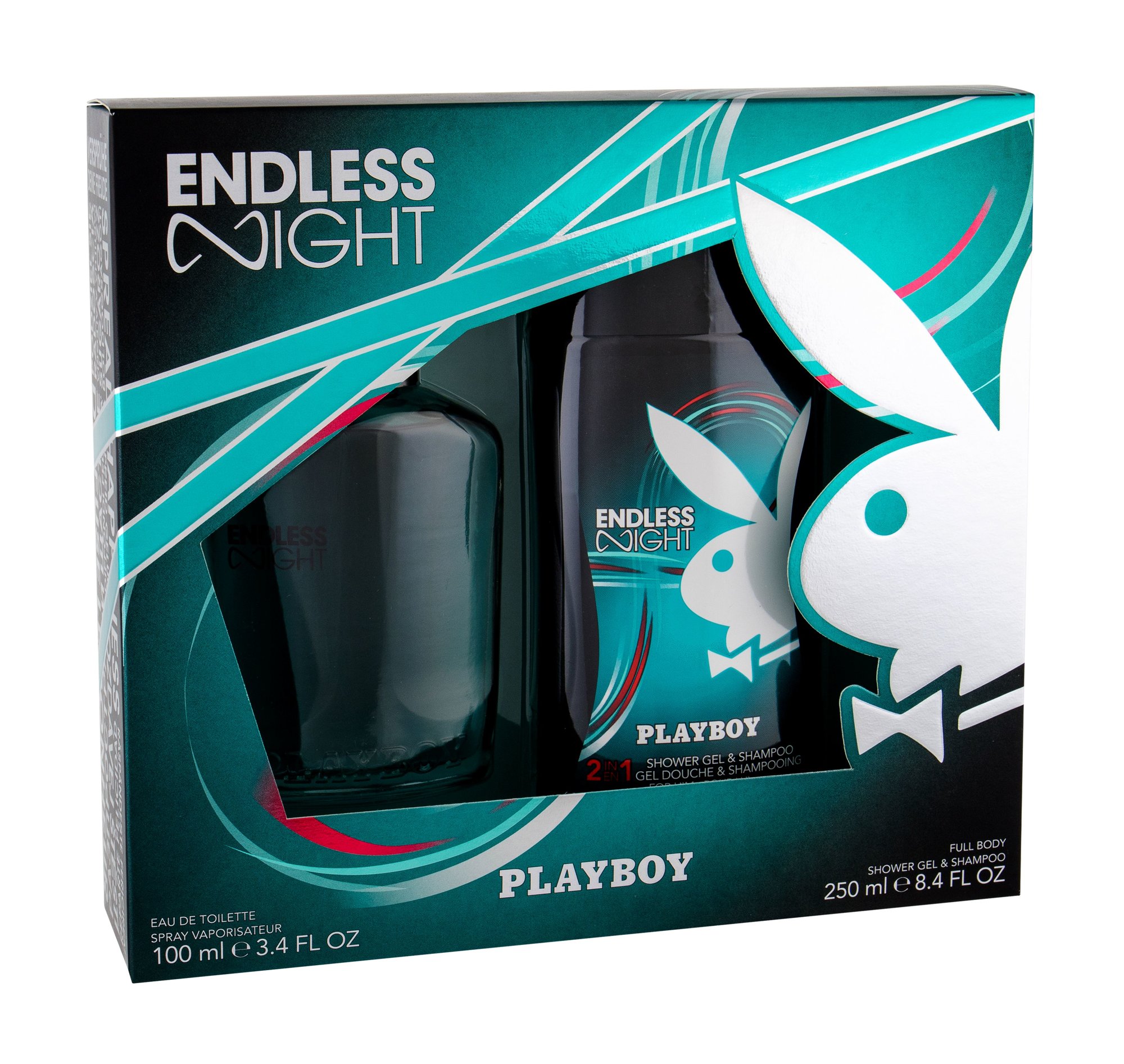 Playboy Endless Night 100ml Edt 100 ml + Shower Gel 250 ml Kvepalai Vyrams EDT Rinkinys