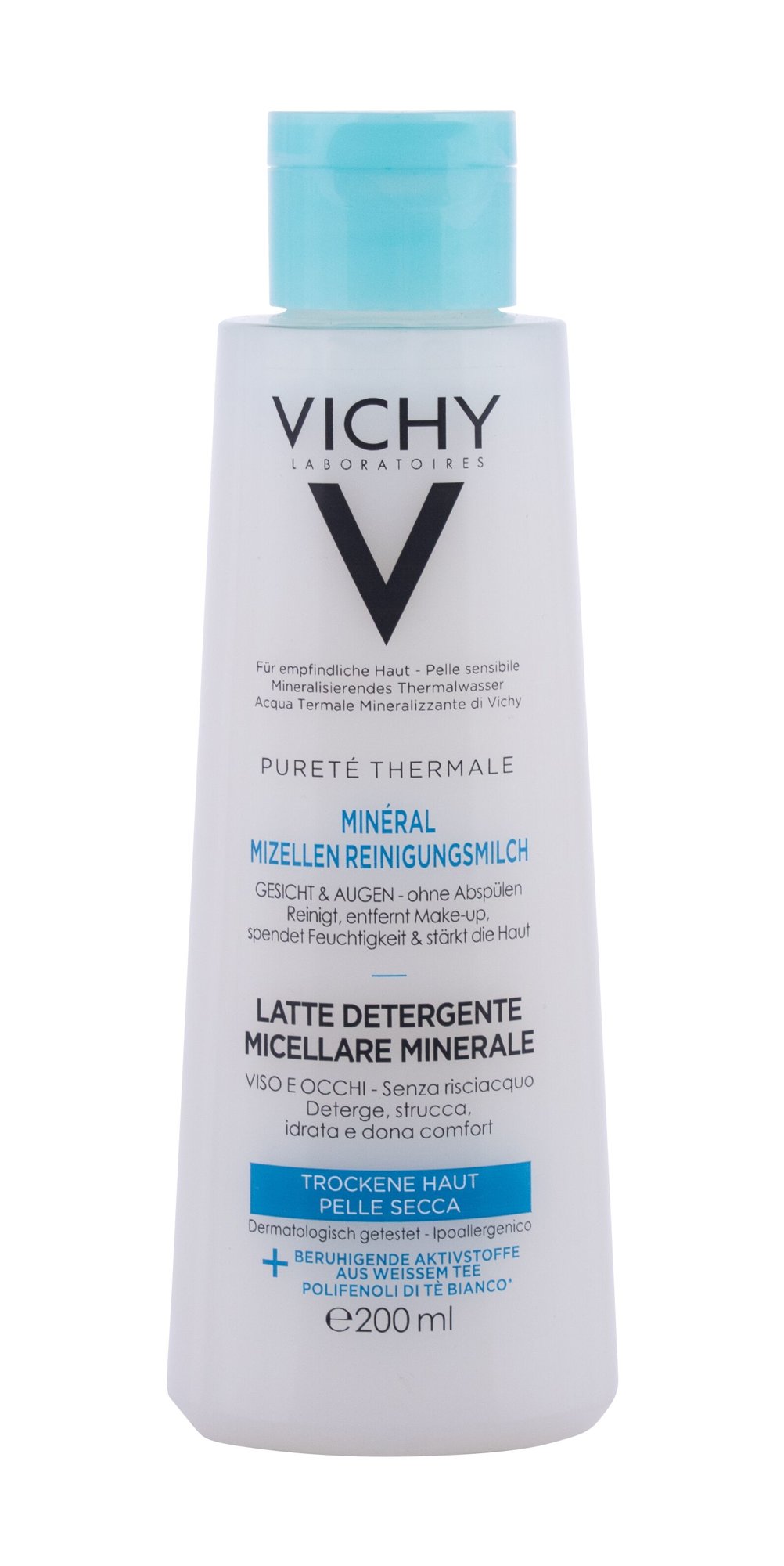 Vichy Purete Thermale Mineral Milk For Dry Skin veido pienelis 