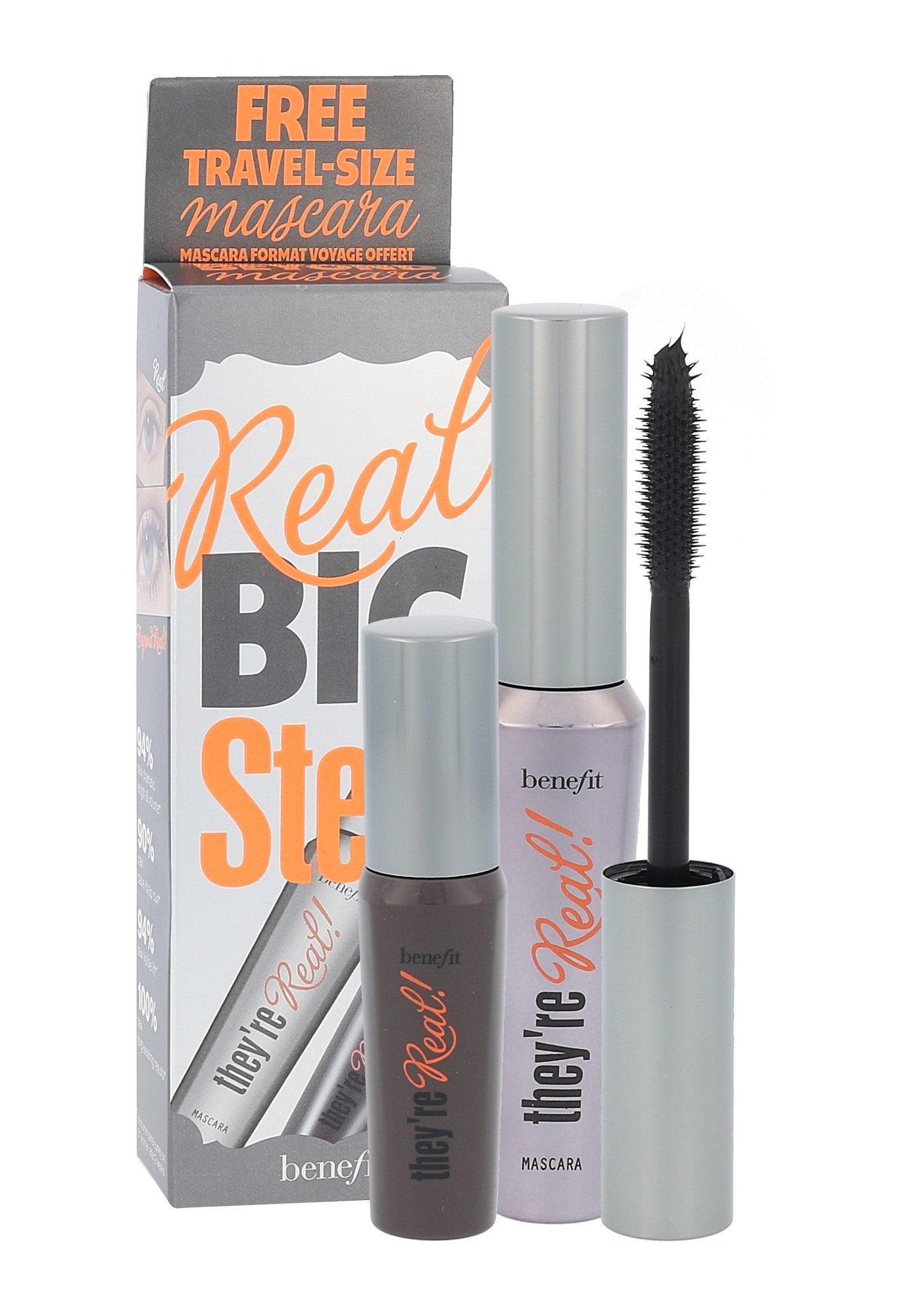 Benefit They´re Real! 8,5g Mascara They´re Real! 8,5 g + Mascara They´re Real! 4 g Black blakstienų tušas Rinkinys (Pažeista pakuotė)