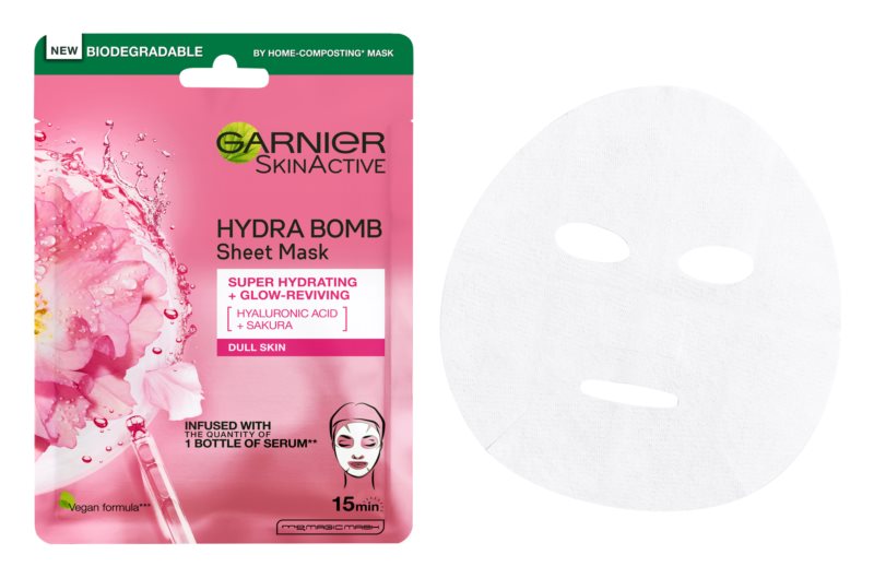 Garnier SkinActive Moisture Bomb Sakura 1vnt Veido kaukė