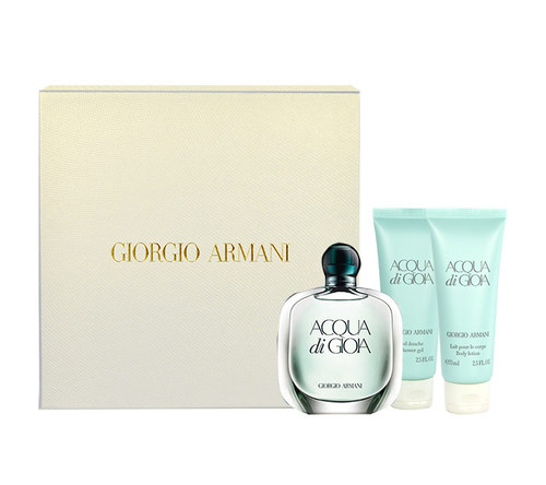 Giorgio Armani Acqua di Gioia 50ml Edp 50ml + 75ml body lotion + 75ml shower gel Kvepalai Moterims EDP Rinkinys (Pažeista pakuotė)