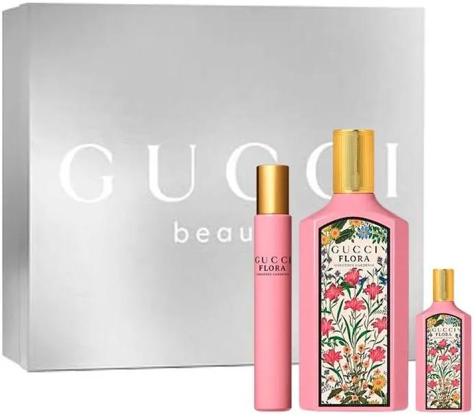 Gucci Flora Gorgeous Gardenia Gucci Flora Gorgeous Gardenia EDP 100 ml + EDP MINI 10 ml + EDP MINI 5 ml (woman) kvepalų mėginukas Moterims Rinkinys