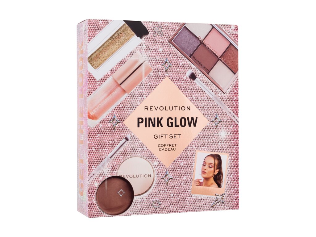 Revolution Pink Glow Gift Set Akių &scaron;e&scaron;ėliai 4.2 ml Damaged box Set