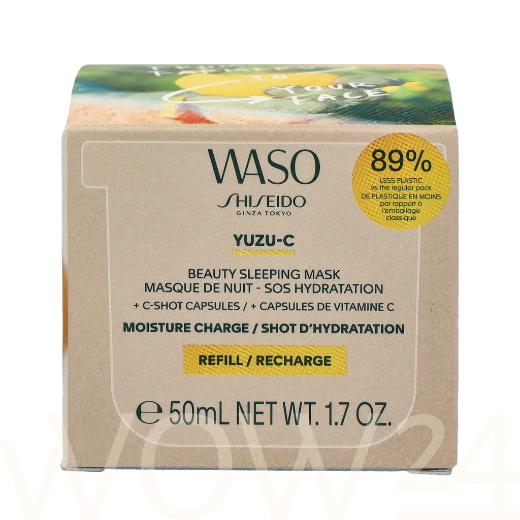 Shiseido Shiseido WASO Yuzu-C Beauty Sleeping Mask - Refill natūrali veido odos priežiūros priemonė