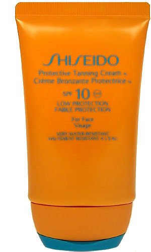 Shiseido Anti-Aging Suncare Protective Tanning Cream SPF10 veido apsauga