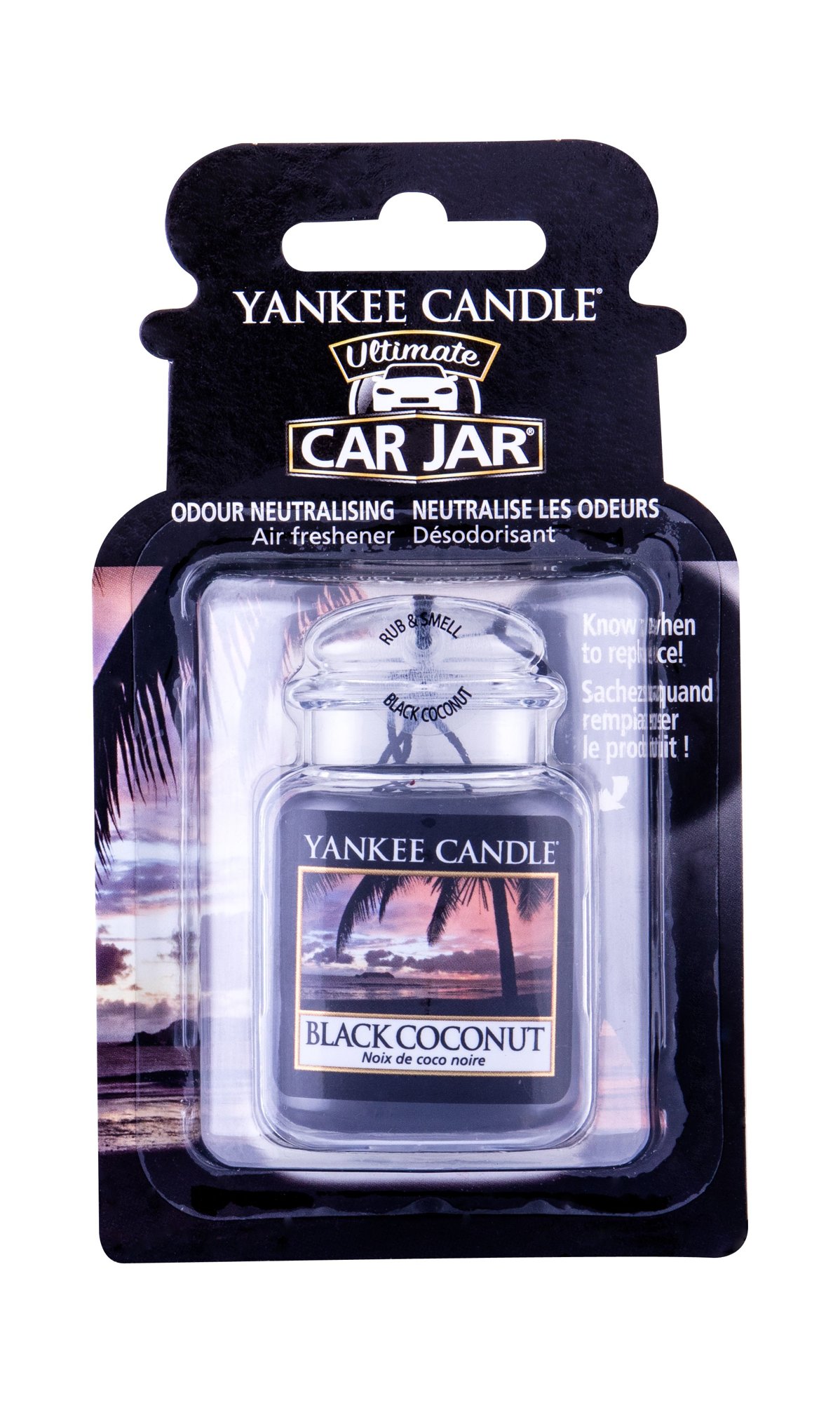 Yankee Candle Black Coconut Car Jar 1vnt Kvepalai Unisex Automobilio gaiviklis