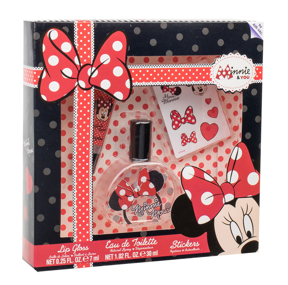 Disney Minnie Mouse 30ml EDT 30 ml + lip gloss 7 ml + stickers Kvepalai Vaikams EDT Rinkinys