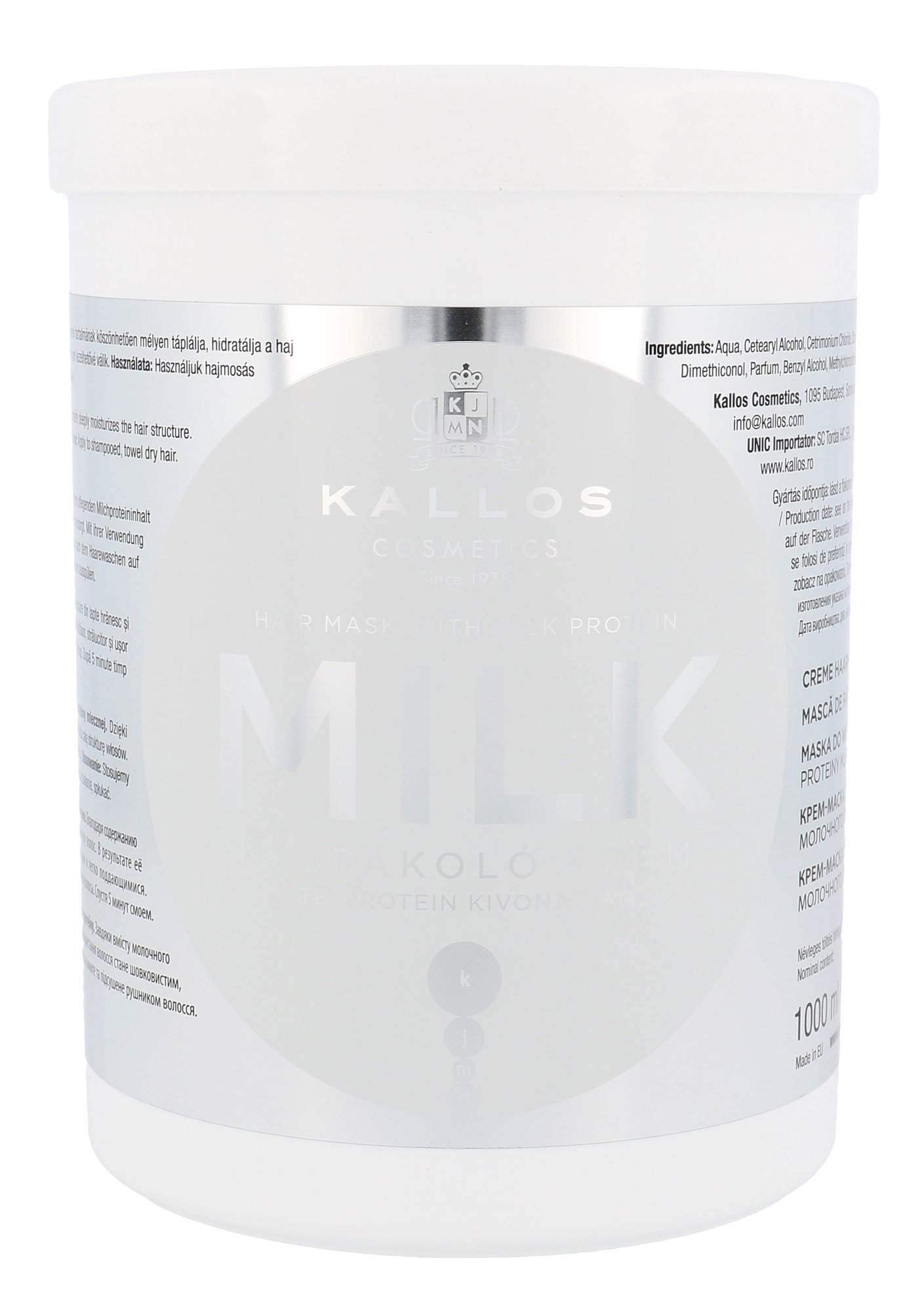 Kallos Cosmetics Milk 1000ml plaukų kaukė