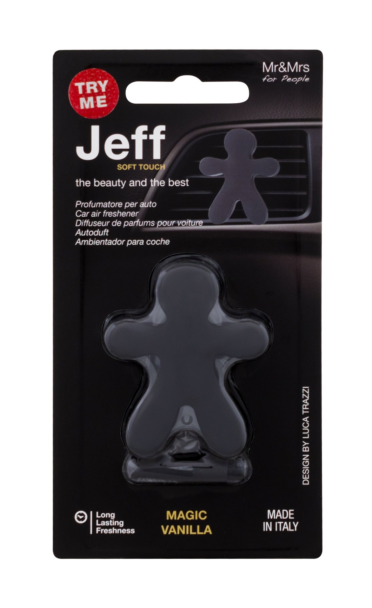 Mr&Mrs Fragrance Jeff Soft Touch 1vnt Kvepalai Unisex Automobilio gaiviklis