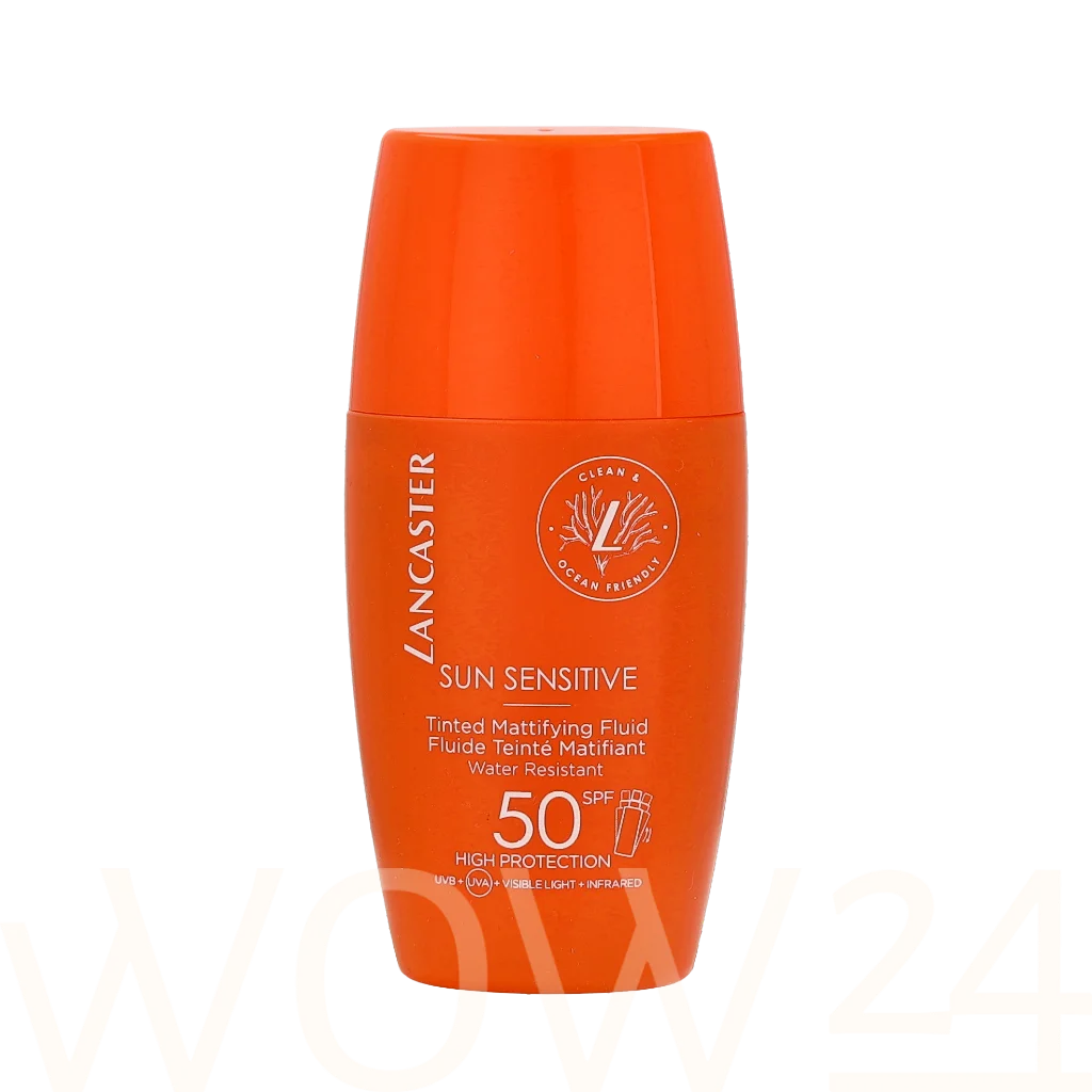 Lancaster Lancaster Sun Sensitive Tinted Mattifying Fluid SPF50 30 ml natūrali veido odos priežiūros priemonė
