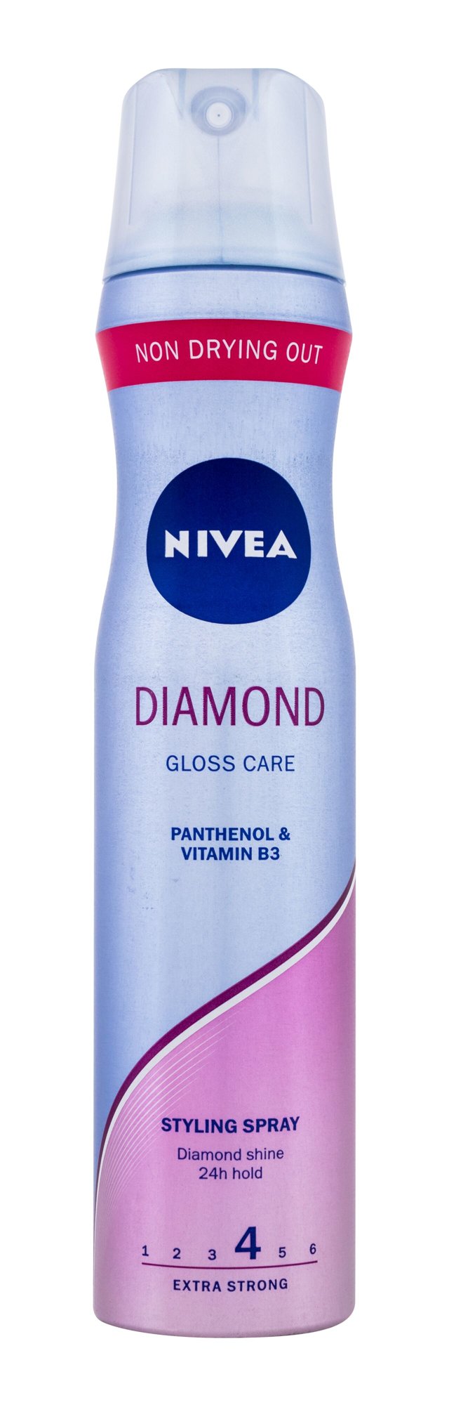 Nivea Diamond Gloss Care 250ml plaukų lakas (Pažeista pakuotė)