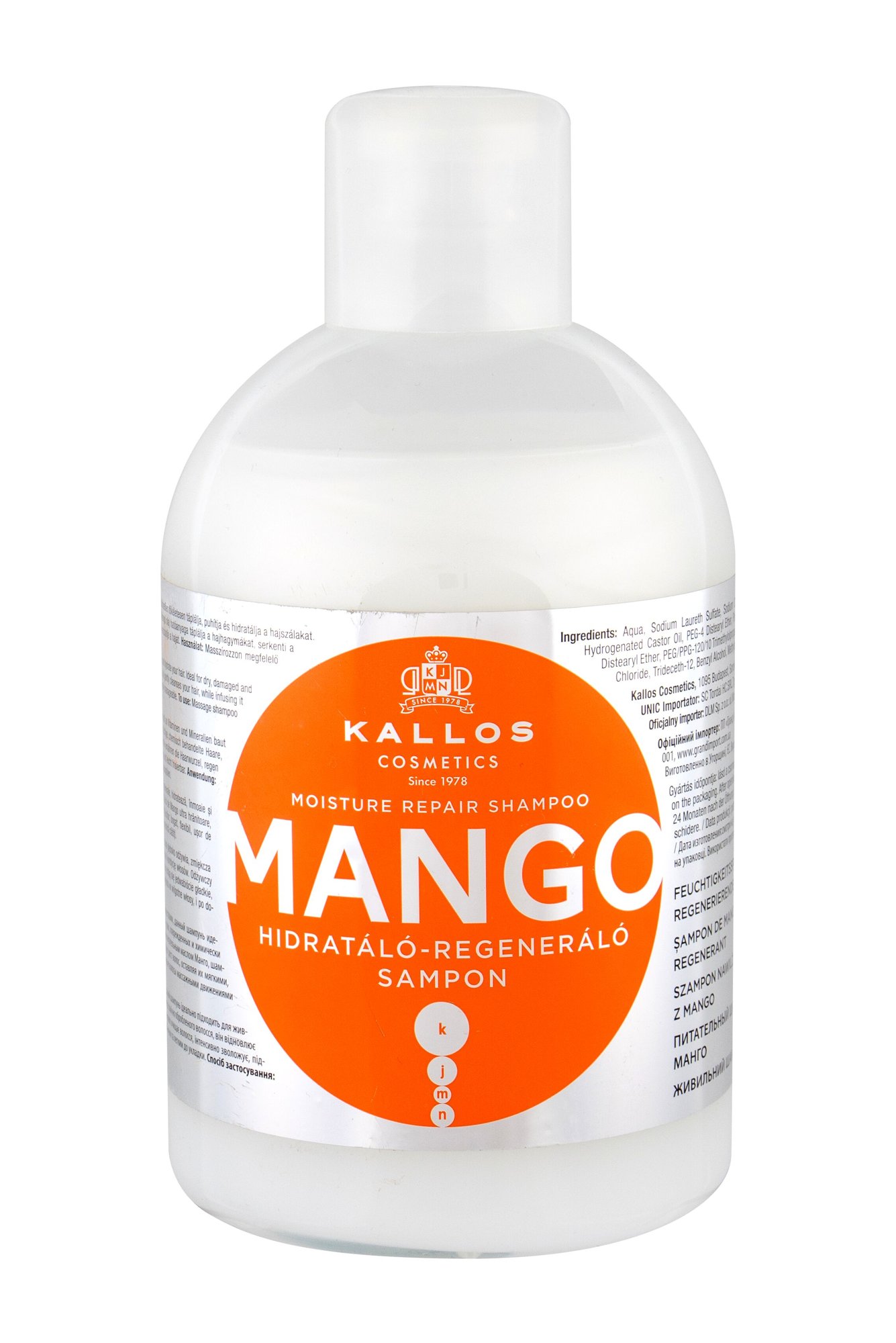Kallos Cosmetics Mango 1000ml šampūnas (Pažeista pakuotė)