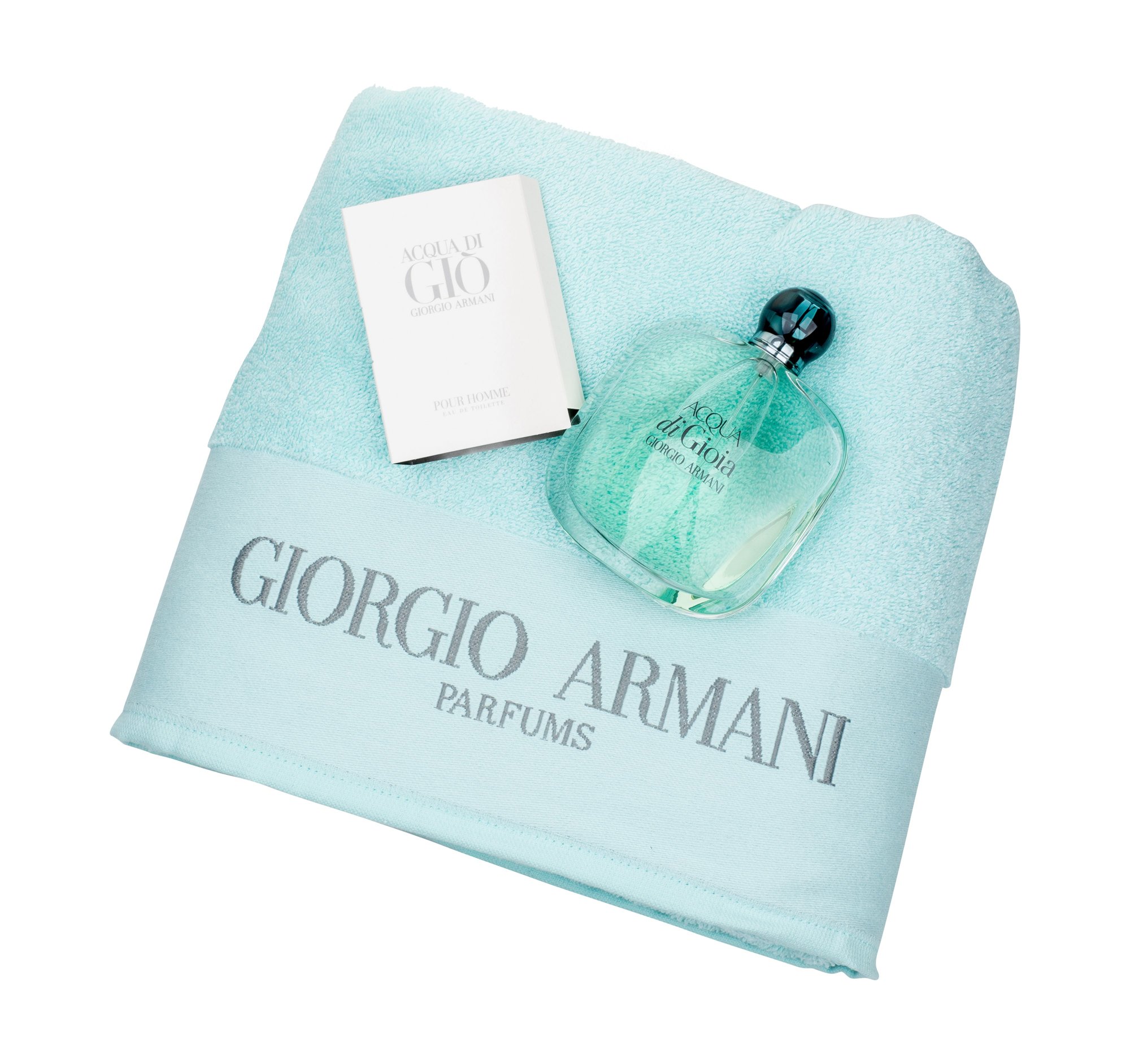 Giorgio Armani Acqua di Gioia 100ml Edp 100ml + Towel + 1,5ml Edt Acqua di Gio Men Kvepalai Moterims EDP Rinkinys