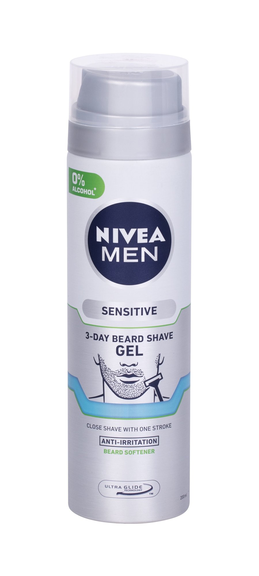 Nivea Men Sensitive 3-Day Beard 200ml skutimosi gelis