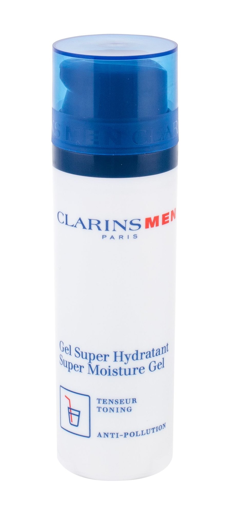 Clarins Men Super Moisture Gel 50ml veido gelis (Pažeista pakuotė)