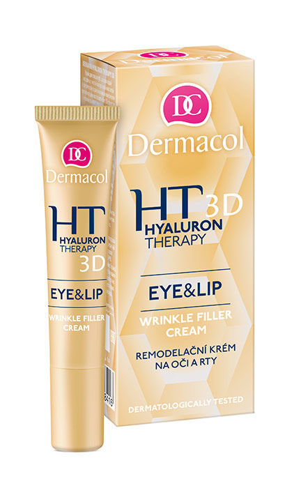Dermacol 3D Hyaluron Therapy Eye&Lip Wrinkle Filler Cream 15ml paakių kremas (Pažeista pakuotė)