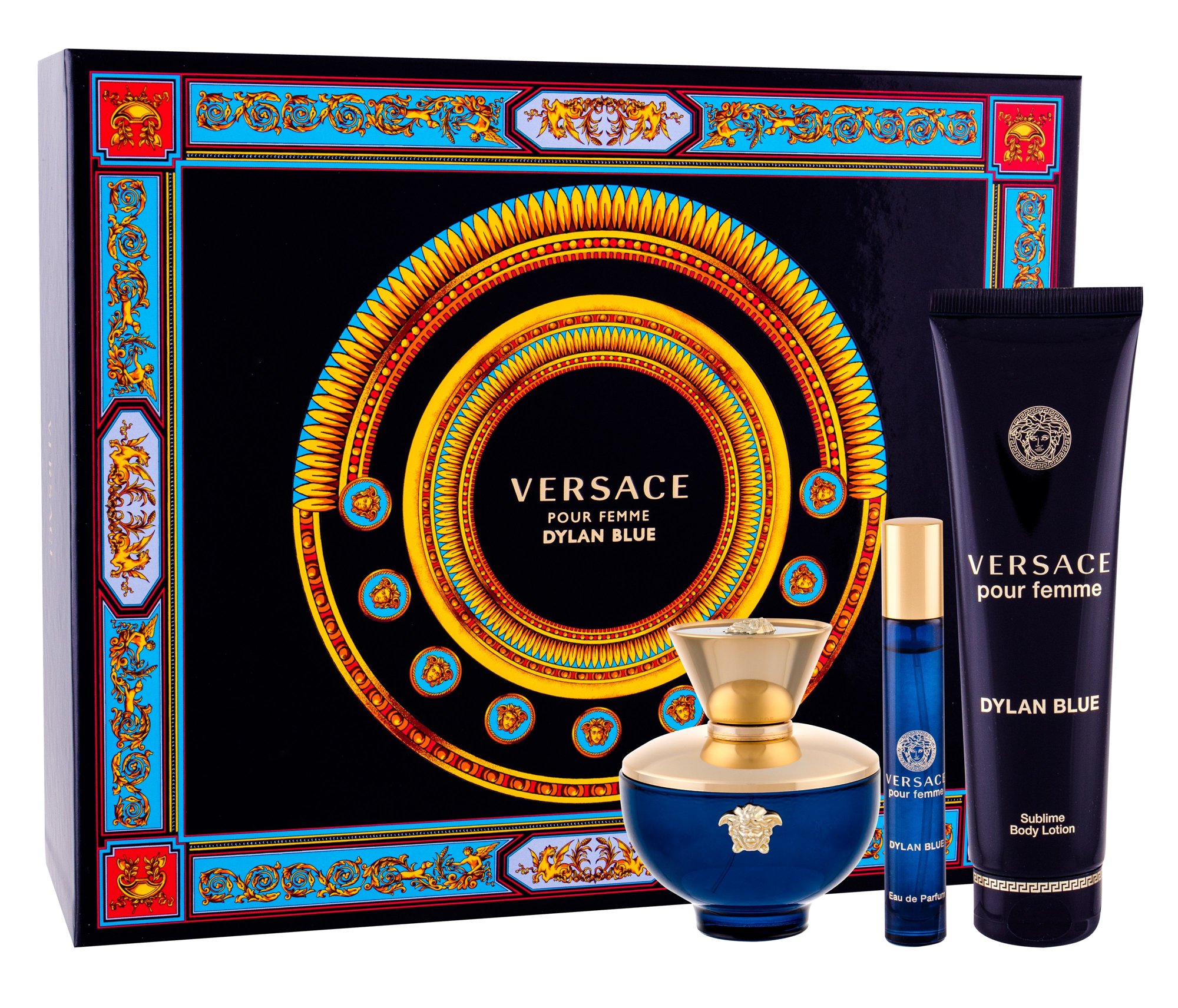 Versace Pour Femme Dylan Blue Eau De Parfum 100 ml Edp 100 ml + Edp 10 ml + Body Lotion 150 ml Set