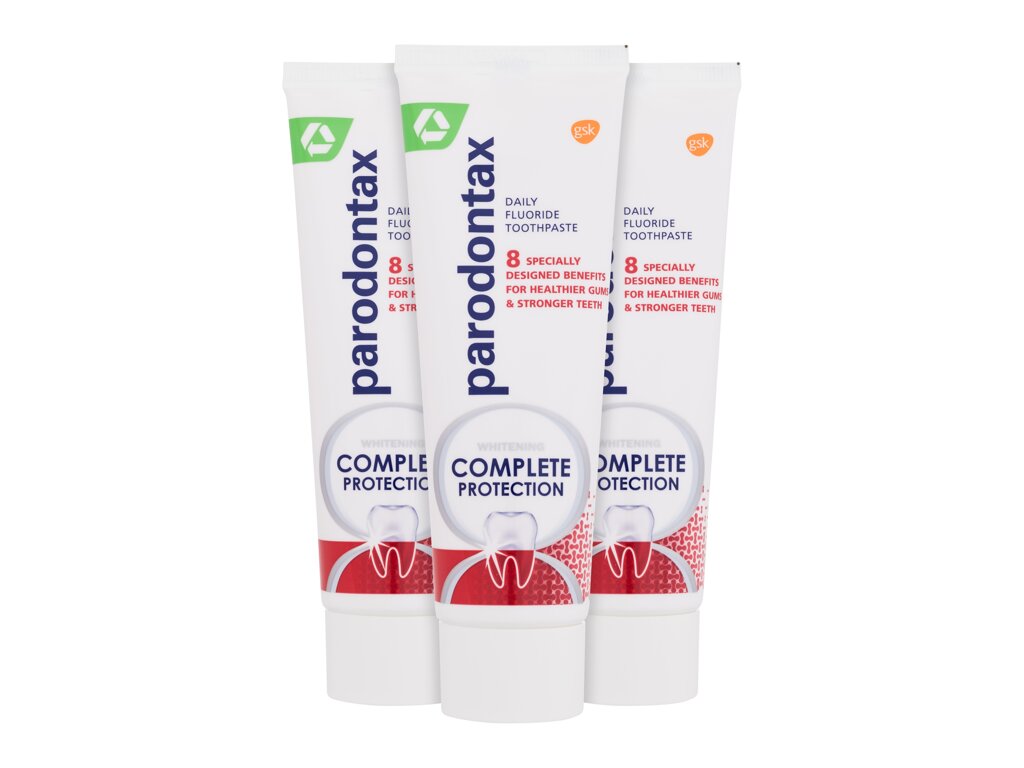 Parodontax Complete Protection Whitening Dantų pasta 3x75 ml Damaged box
