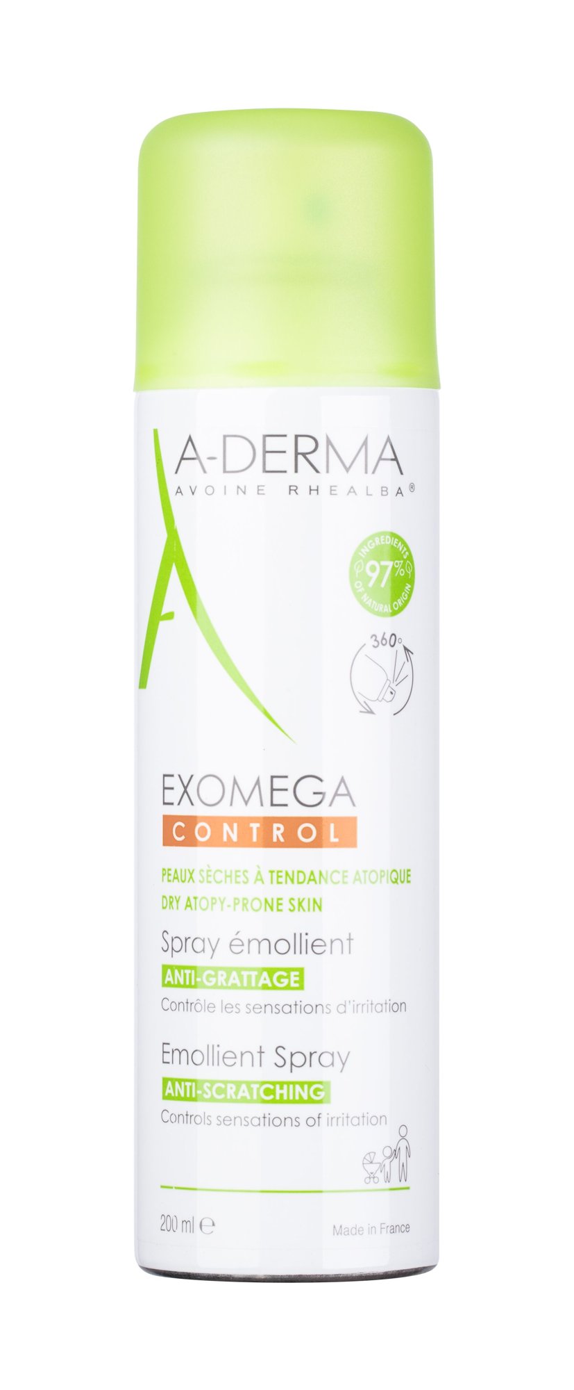 A-Derma Exomega Control Emollient Spray veido losjonas