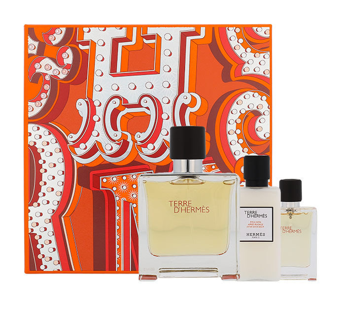 Hermes Terre D Hermes Parfum 75ml Perfume 75ml + 40ml After shave balm + 12,5ml Perfume Kvepalai Vyrams Parfum Rinkinys (Pažeista pakuotė)