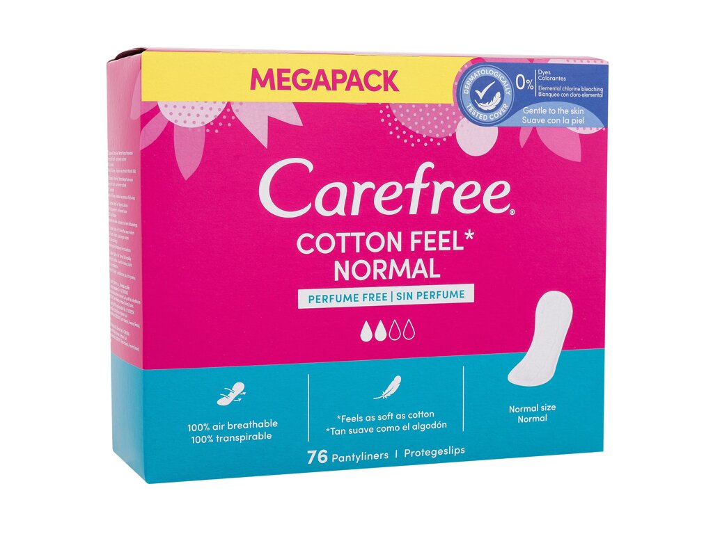 Carefree Cotton Feel Normal Įklotas 76 ml Damaged box
