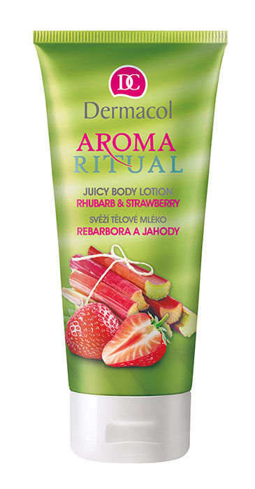 Dermacol Aroma Ritual Rhubarb & Strawberry 200ml kūno losjonas