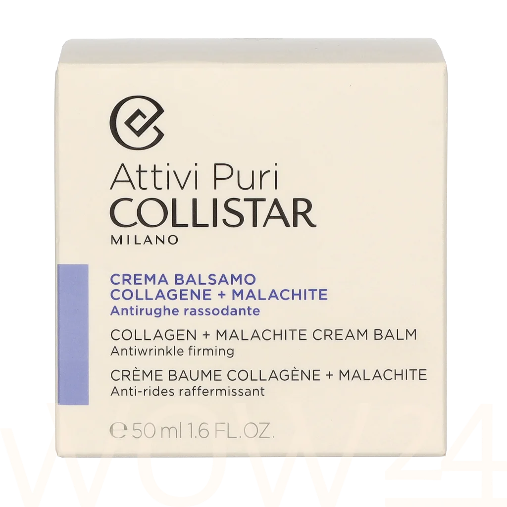 Collistar Pure Actives Collagen + Malachite Cream Balm Dieninis kremas Dieninis veido kremas Moterims