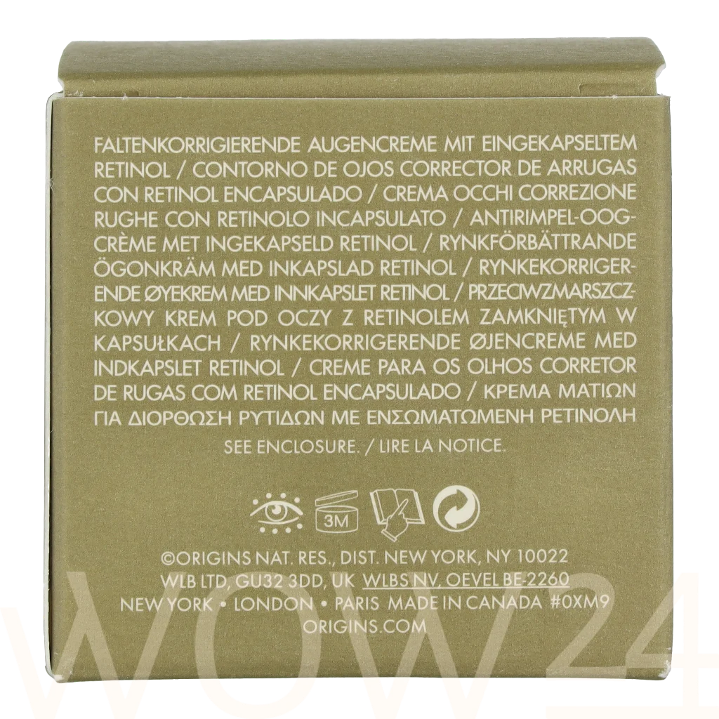 Origins Origins Plantscription Encapsulated Retinol Eye Cream 15 ml natūrali veido odos priežiūros priemonė