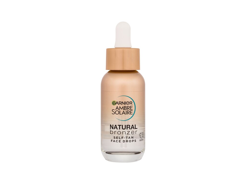 Garnier Ambre Solaire Natural Bronzer Self-Tan Face Drops Savaiminio įdegio piemonė 30 ml Damaged box