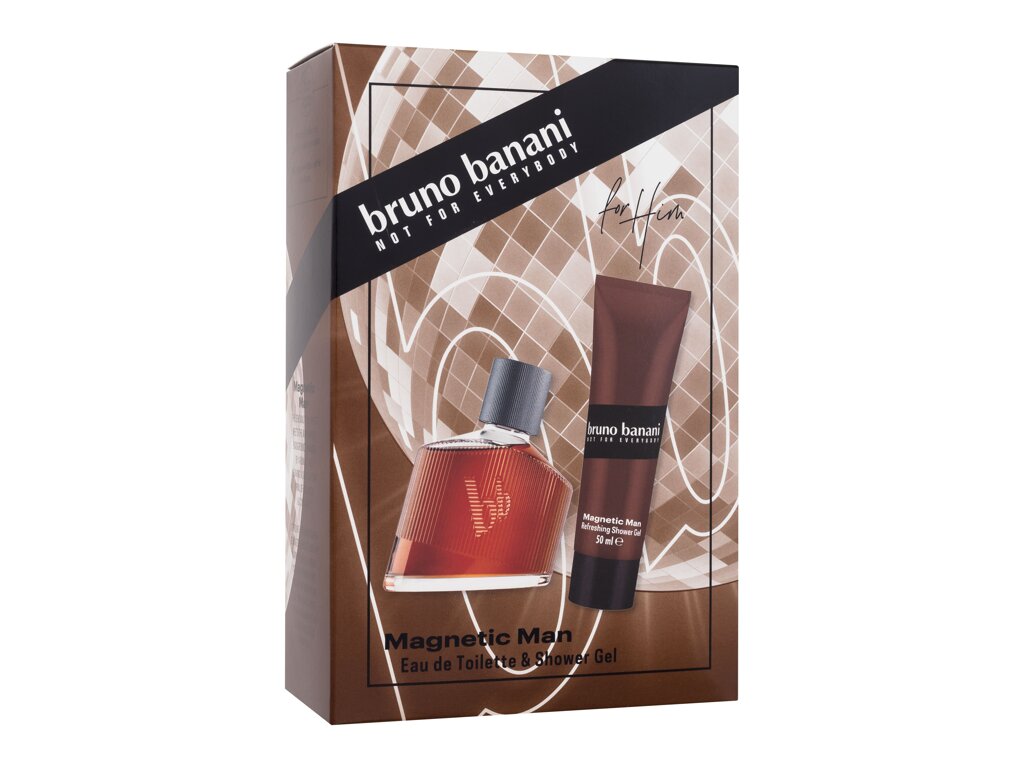 Bruno Banani Magnetic Man Eau De Toilette 30 ml Edt 30 ml + Shower gel 50 ml Damaged box Set