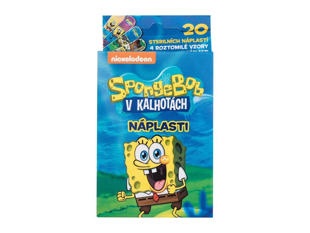 Nickelodeon SpongeBob Plaster 20vnt Vaikams Plaster (Pažeista pakuotė)