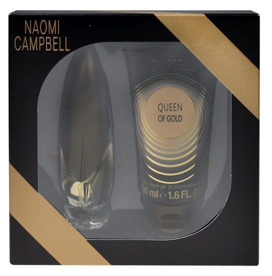 Naomi Campbell Queen Of Gold 15ml Edt 15ml + 50ml Shower gel Kvepalai Moterims EDT Rinkinys (Pažeista pakuotė)