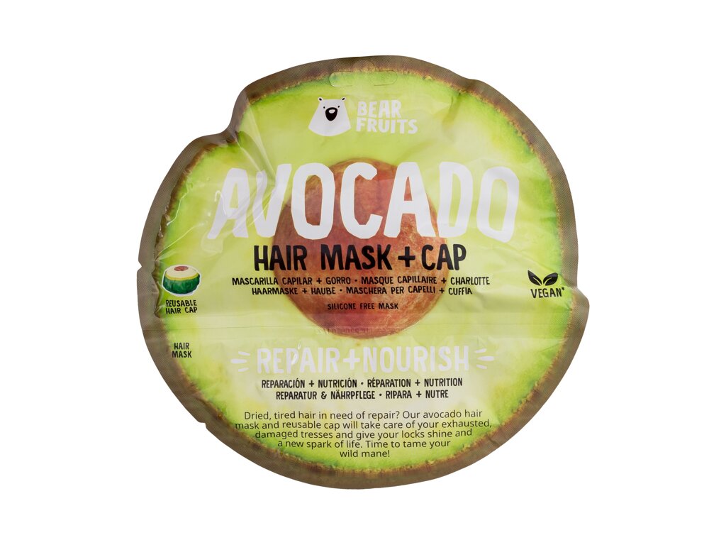 Bear Fruits Avocado Hair Mask + Cap plaukų kaukė