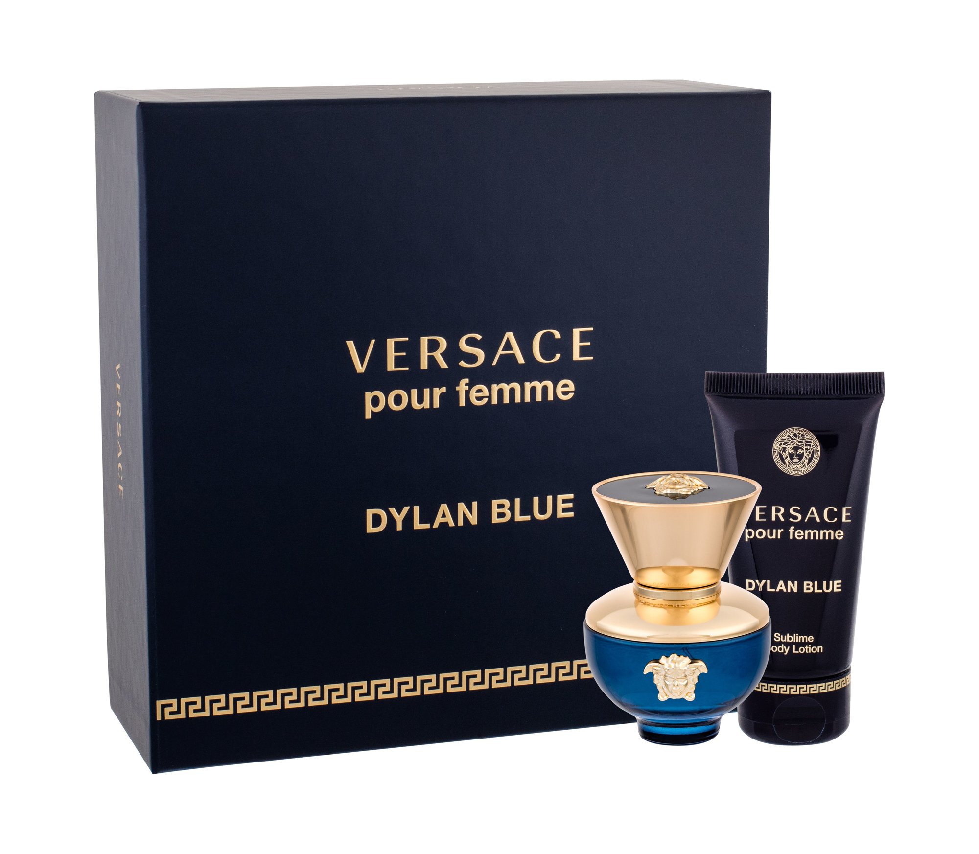 Versace Pour Femme Dylan Blue 30ml Edp 30 ml + Body Lotion 50 ml Kvepalai Moterims EDP Rinkinys (Pažeista pakuotė)