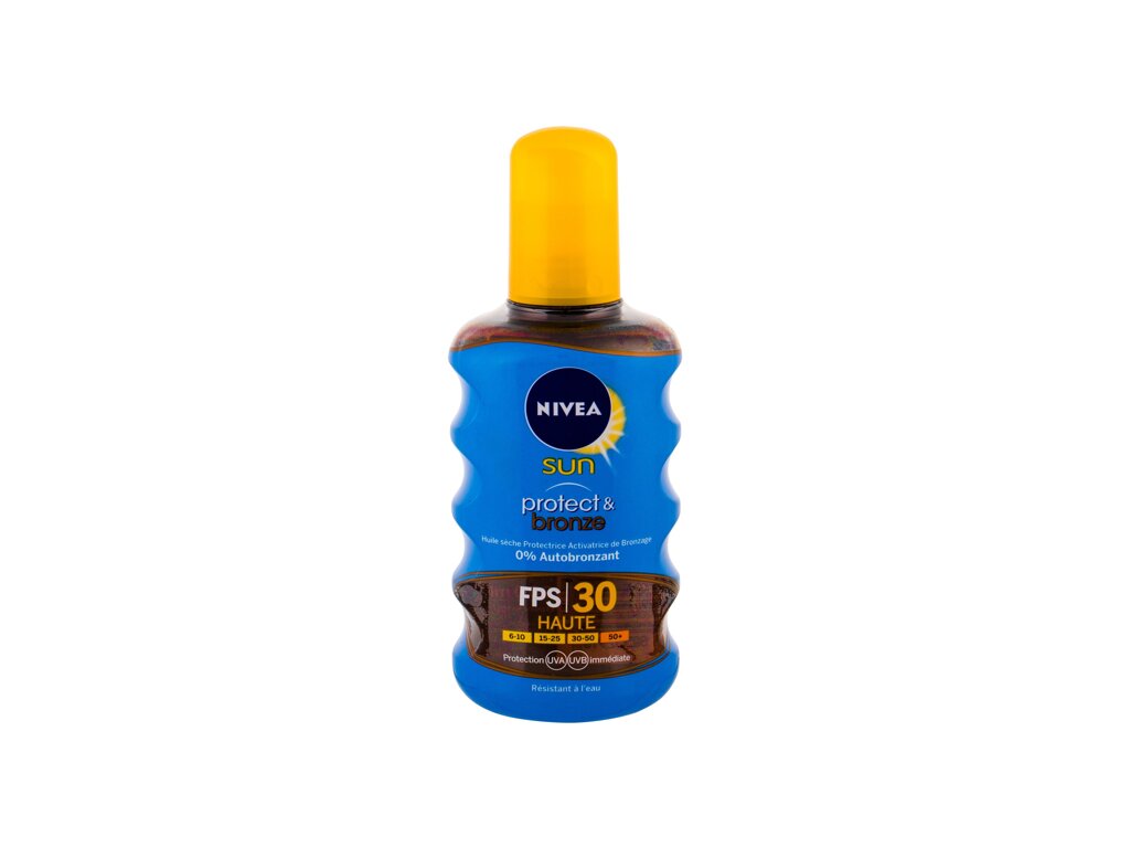 Nivea Sun Protect & Bronze Oil Spray Kūno losjonas nuo saulės 200 ml Damaged box
