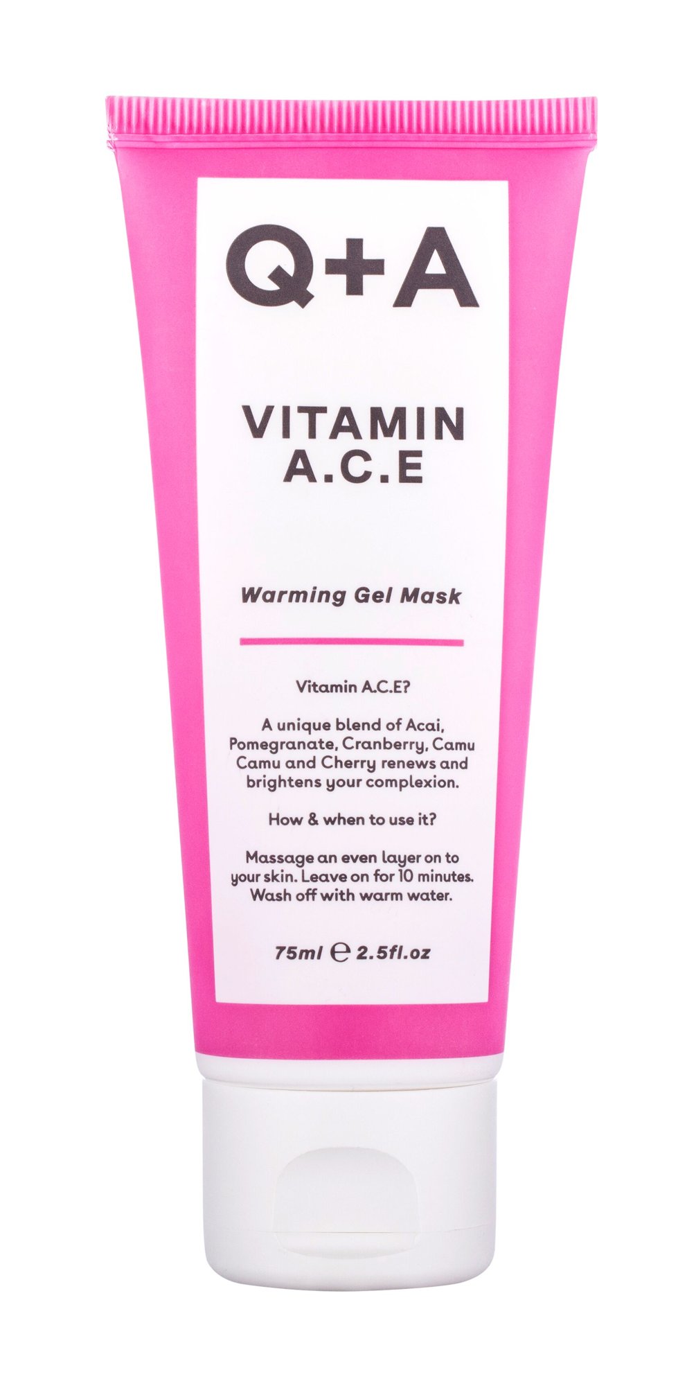 Q+A Vitamin A.C.E Warming Gel Mask Veido kaukė