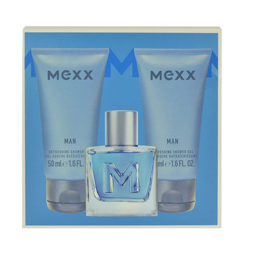 Mexx Man 50ml Edt 50ml + 2x50ml Shower Gel Kvepalai Vyrams EDT Rinkinys (Pažeista pakuotė)