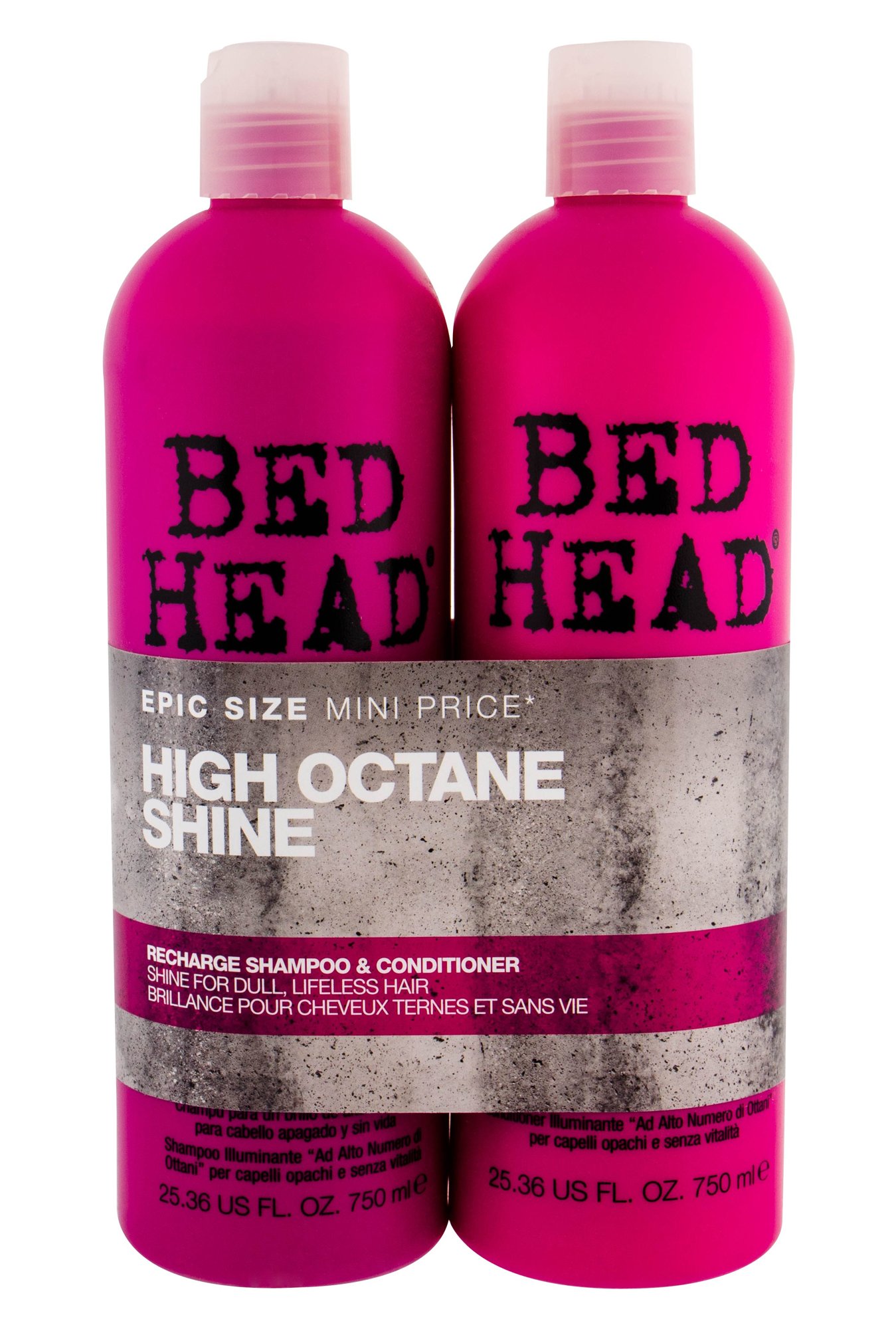 Tigi Bed Head Recharge High Octane 750ml 750ml Bed Head Recharge High Octane Shampoo + 750ml Bed Head Recharge High Octane Conditioner šampūnas Rinkinys