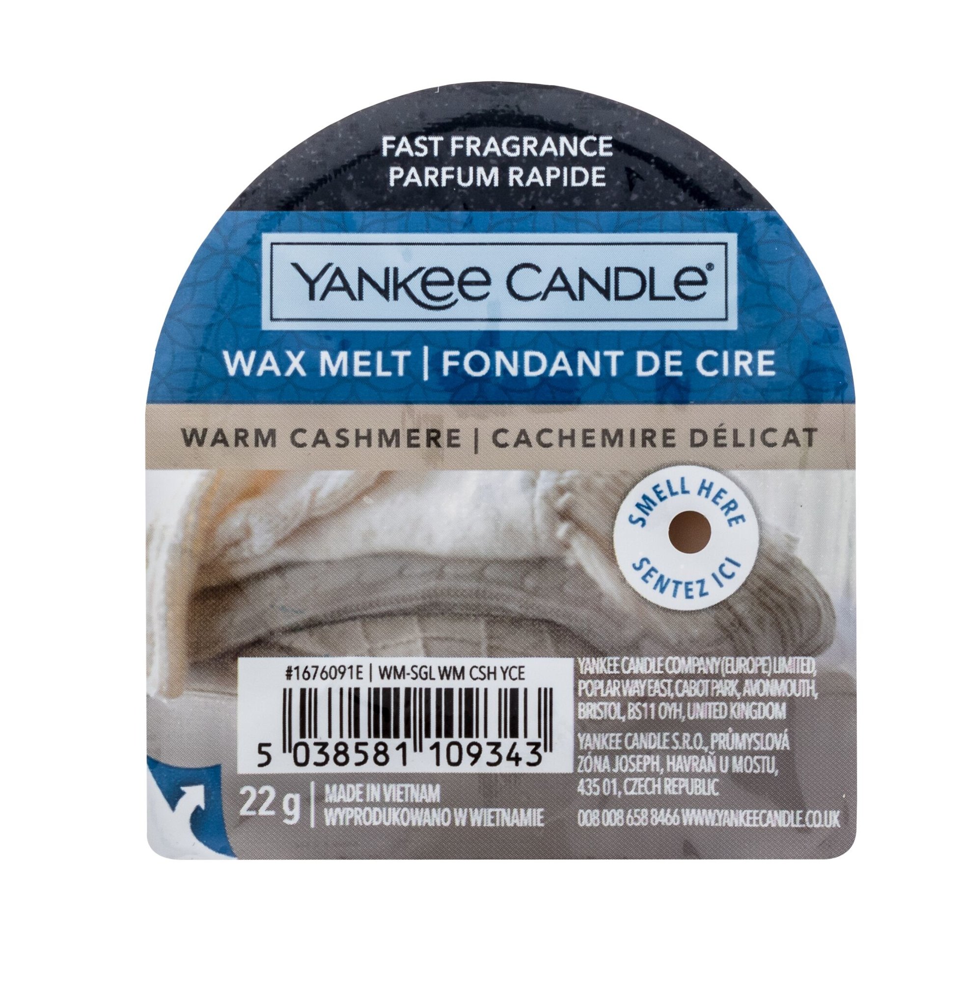 Yankee Candle Warm Cashmere 22g Kvepalai Unisex Kvapusis vaškas