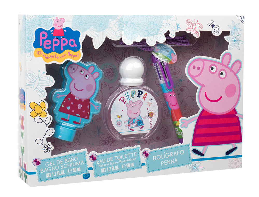 Peppa Pig Peppa 50ml EDT 50 ml + shower gel 50 ml + pen Kvepalai Vaikams EDT Rinkinys (Pažeista pakuotė)