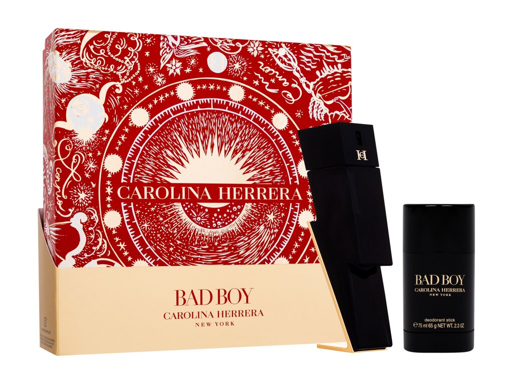 Carolina Herrera Bad Boy Eau De Toilette 50 ml Edt 50 ml + Deostick 65 g Damaged box Set
