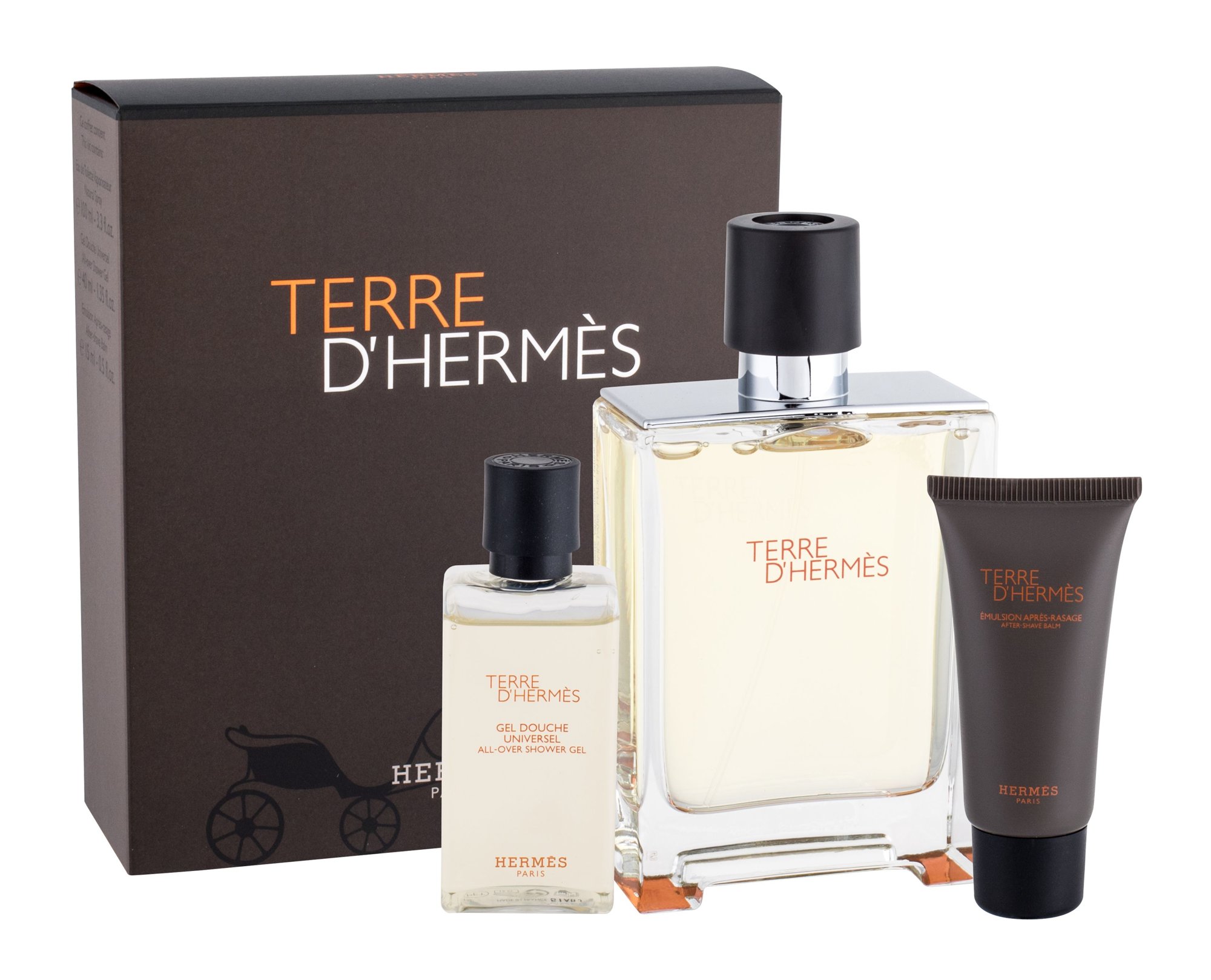 Hermes Terre D Hermes 100ml Edt 100 + 40ml Shower gel + 15ml After shave balm Kvepalai Vyrams EDT Rinkinys