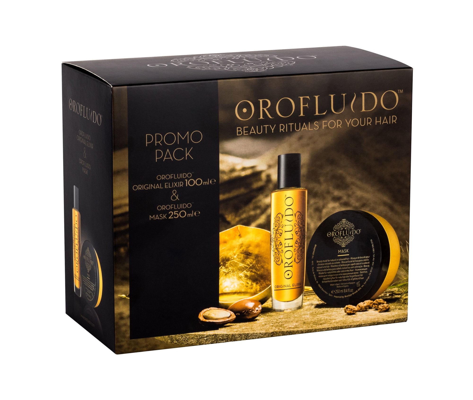 Orofluido Beauty Elixir 100ml Elixir 100 ml + Hair Mask 250 ml plaukų aliejus Rinkinys (Pažeista pakuotė)