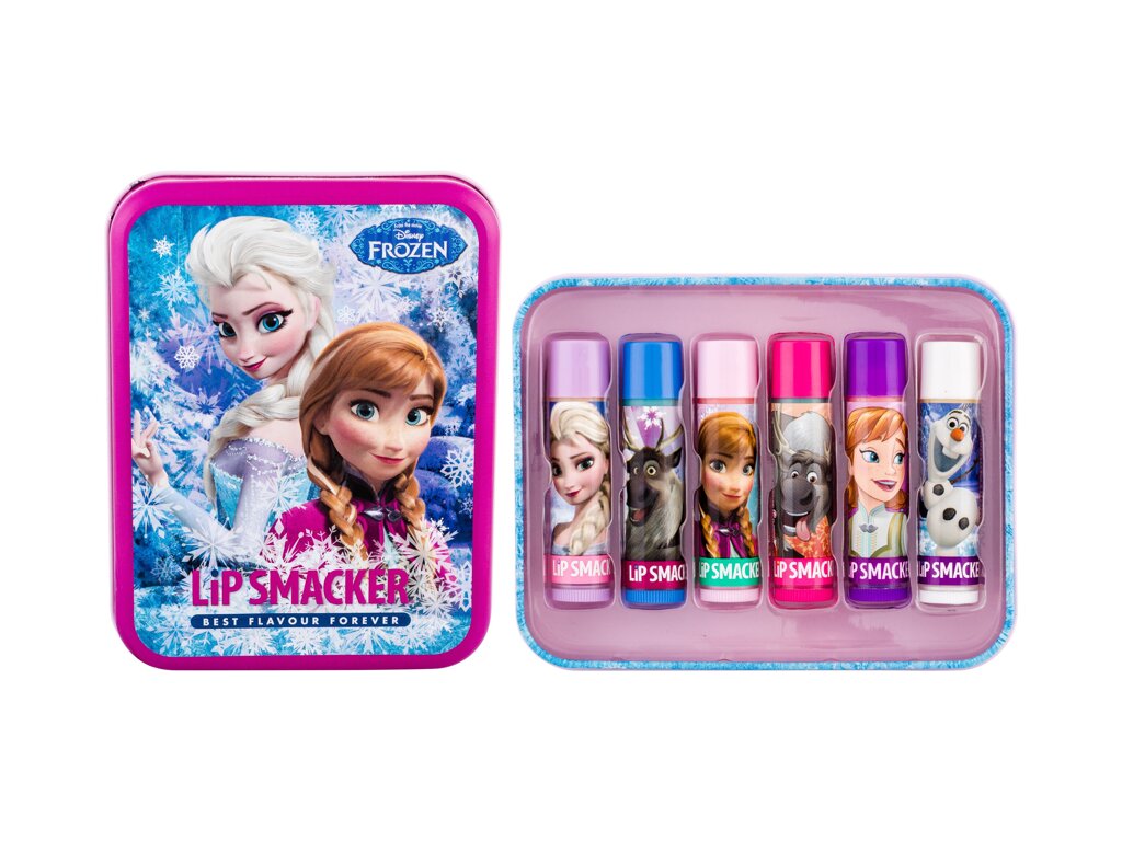 Lip Smacker Disney Frozen Lip Balm 4g Lip Balm 6 x 4 g + Tin Box lūpų balzamas Rinkinys (Pažeista pakuotė)