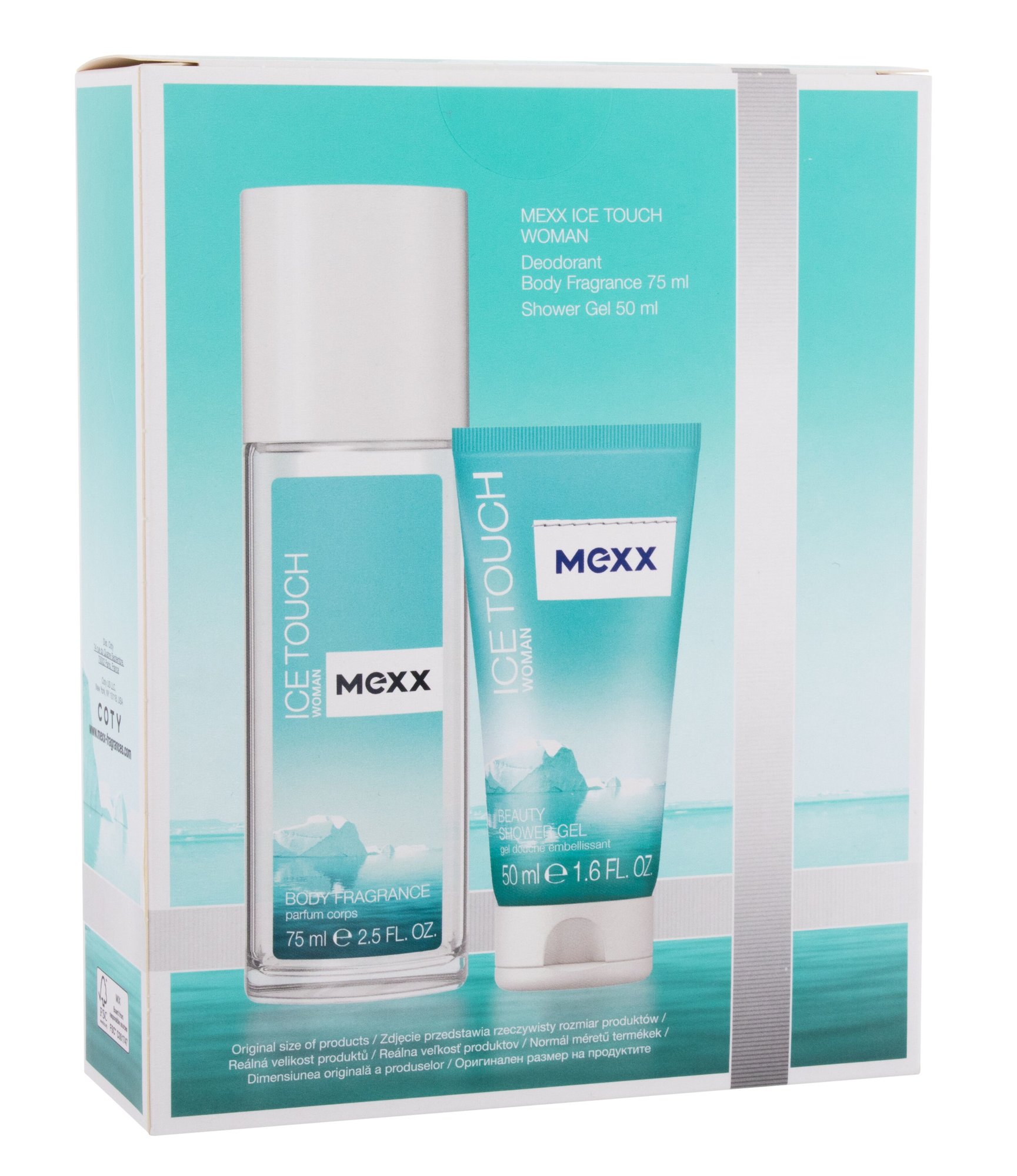 Mexx Ice Touch Woman 2014 75ml Deodorant 75 ml + Shower Gel 50 ml dezodorantas Rinkinys (Pažeista pakuotė)