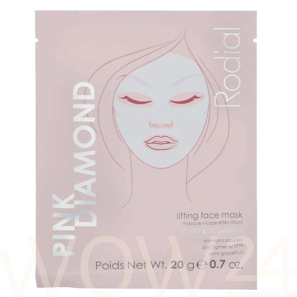 Rodial Rodial Pink Diamond Lifting Face Mask 80 g natūrali veido odos priežiūros priemonė