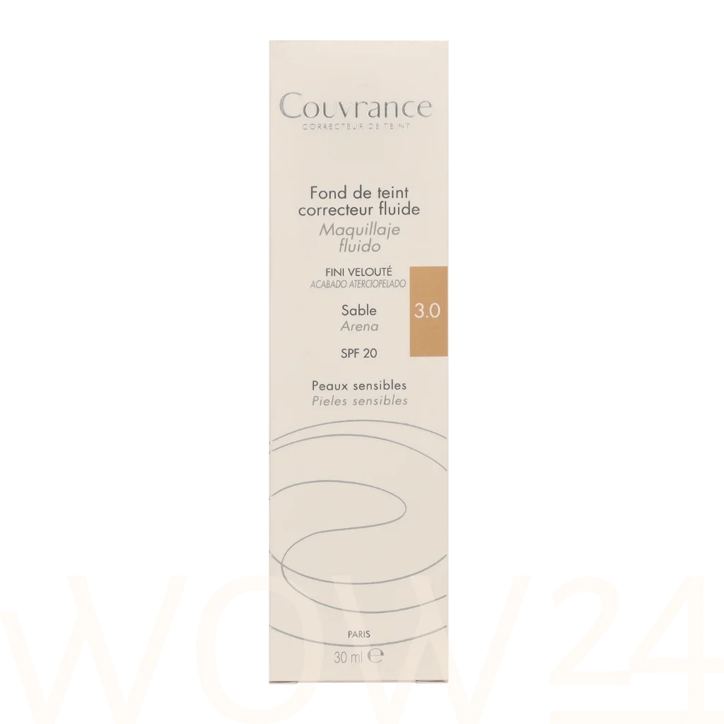 Avene Couvrance Fluid Foundation Corrector SPF20 30 ml natūrali veido odos priežiūros priemonė