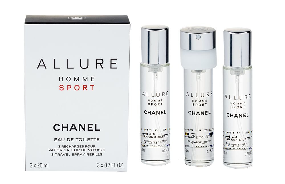 Chanel Allure Sport 3x20ml Kvepalai Vyrams EDT refills (Pažeista pakuotė)