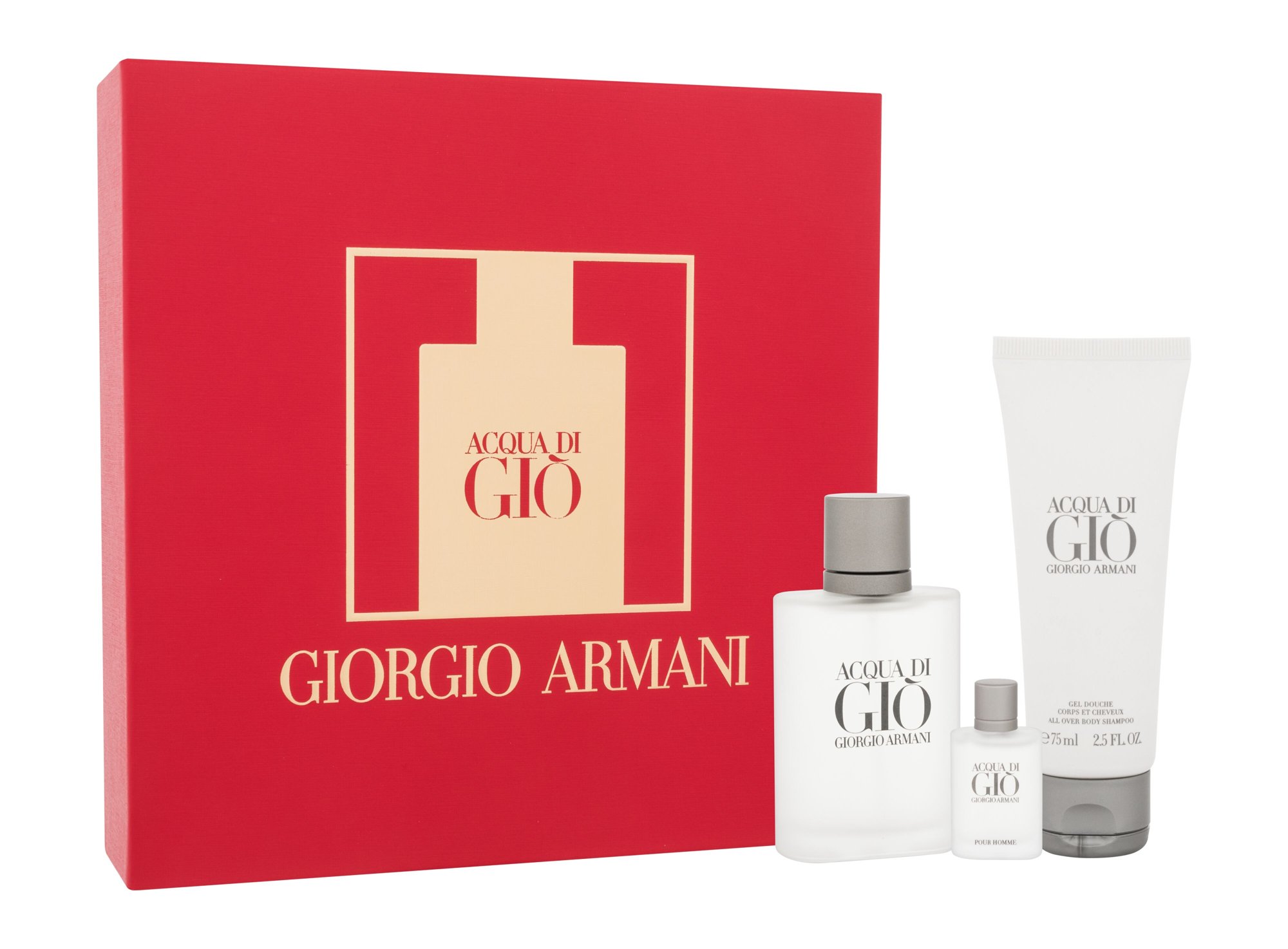 Giorgio Armani Acqua di Gio Pour Homme 50ml Edt 50 ml + Edt 5 ml + Shower Gel 75 ml Kvepalai Vyrams EDT Rinkinys